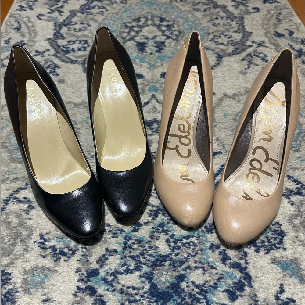 Bundle of neutral heels size 8.5 | Lauren by RL & Sam Edelman